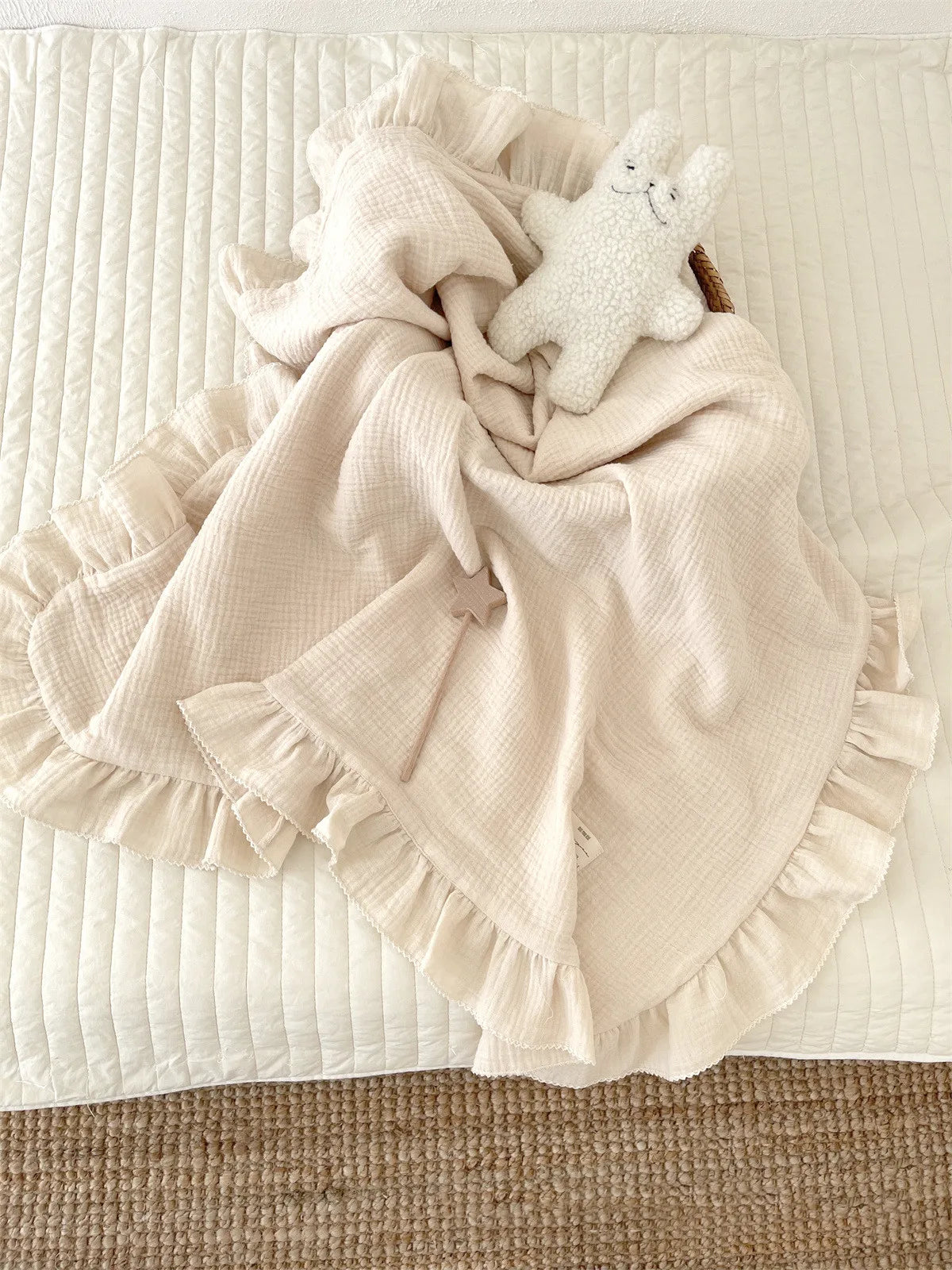 2-Layer Muslin Baby Swaddle – Soft, Breathable Cotton Blanket