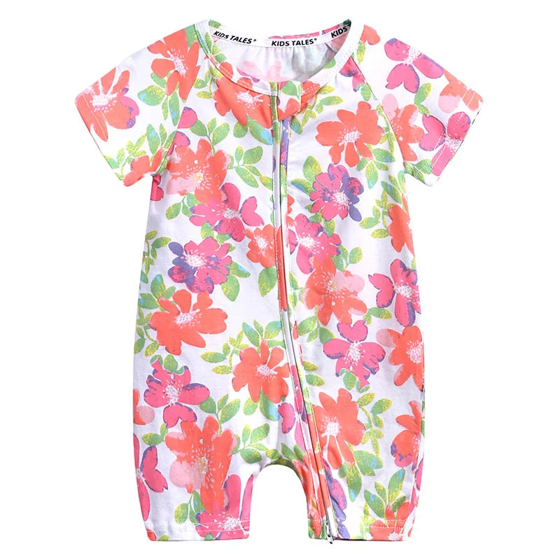 Baby Summer Romper – Soft Cotton Short-Sleeved Jumpsuit