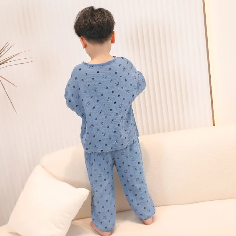 "Baby Girls Long Sleeves Pajamas | Soft Cotton Sleepwear for Toddlers"