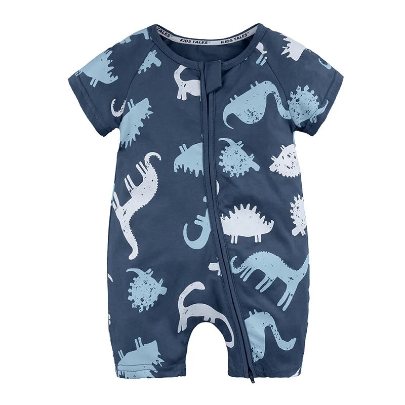 Baby Summer Romper – Soft Cotton Short-Sleeved Jumpsuit