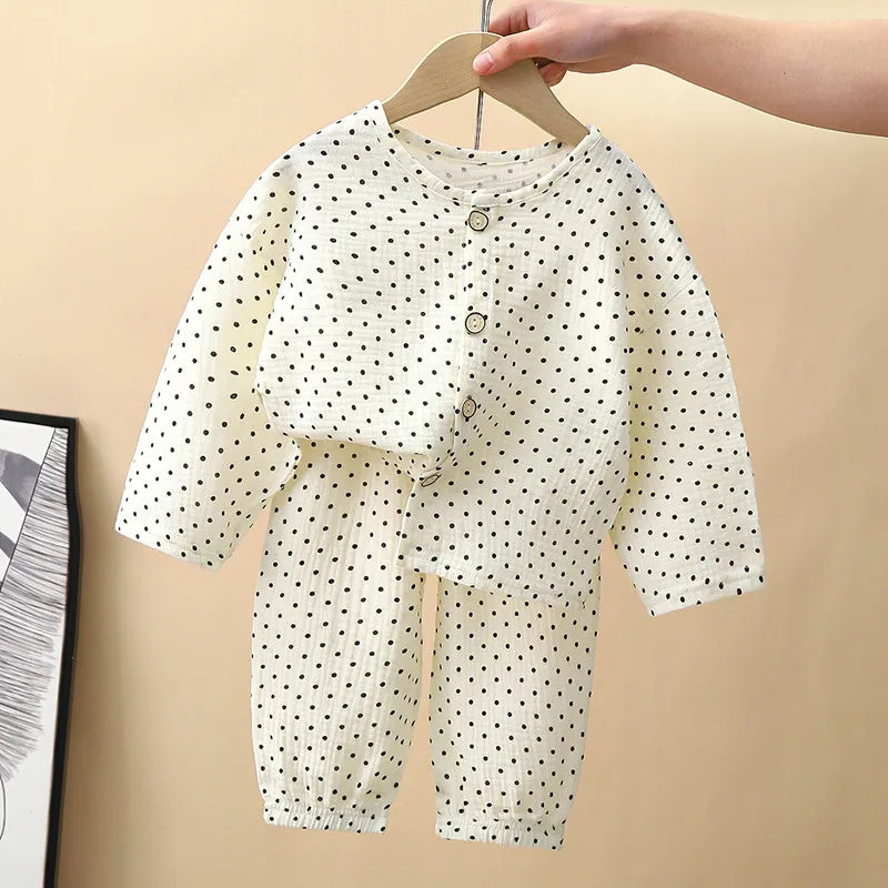 "Baby Girls Long Sleeves Pajamas | Soft Cotton Sleepwear for Toddlers"