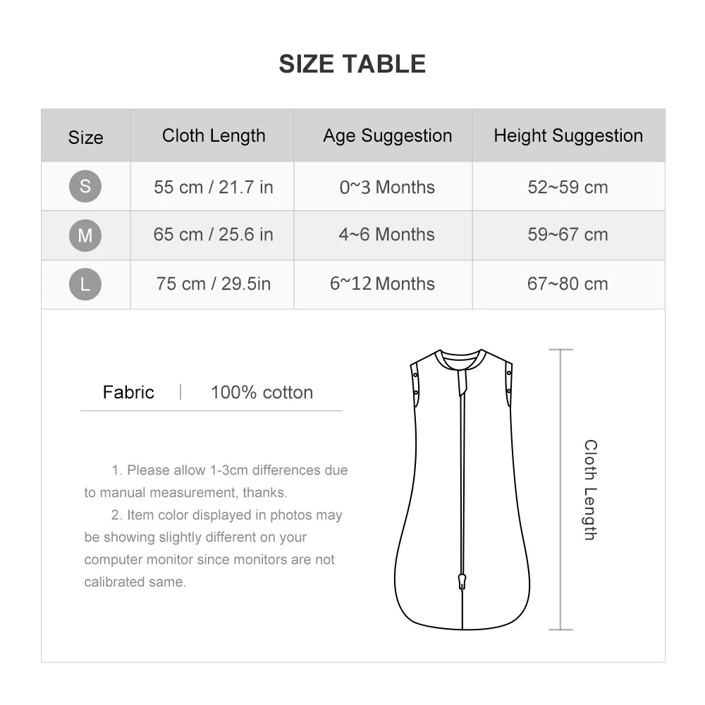 Cozy Cotton Baby Sleeping Bag – Soft & Secure Newborn Swaddle