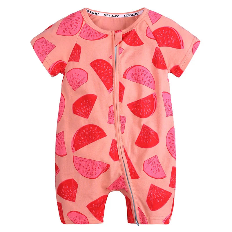 Baby Summer Romper – Soft Cotton Short-Sleeved Jumpsuit