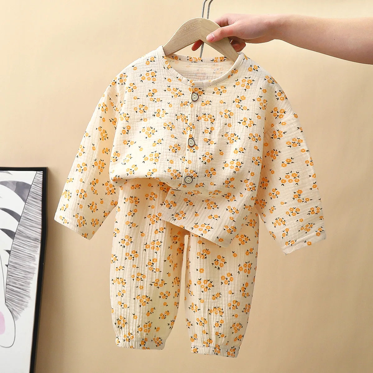 "Baby Girls Long Sleeves Pajamas | Soft Cotton Sleepwear for Toddlers"