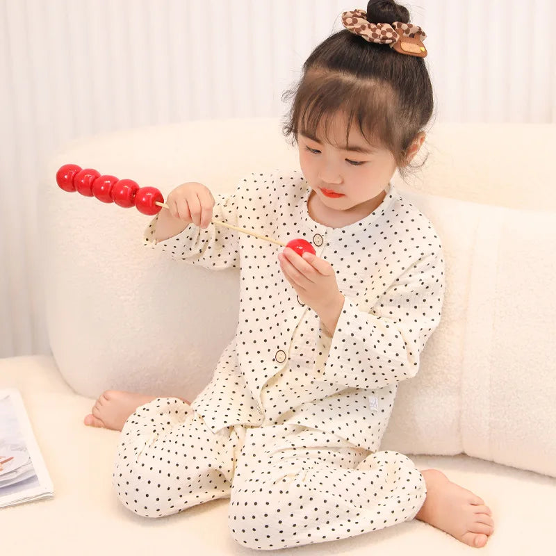 "Baby Girls Long Sleeves Pajamas | Soft Cotton Sleepwear for Toddlers"