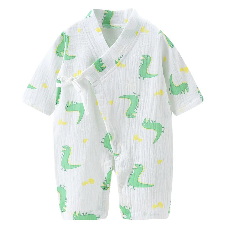 Soft Muslin Cotton Long Sleeve Baby Romper – Cozy & Breathable
