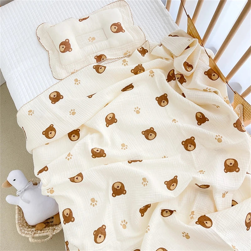 2-Layer Muslin Swaddle Blanket – Soft & Breathable Cotton Wrap