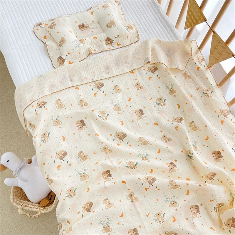 2-Layer Muslin Swaddle Blanket – Soft & Breathable Cotton Wrap