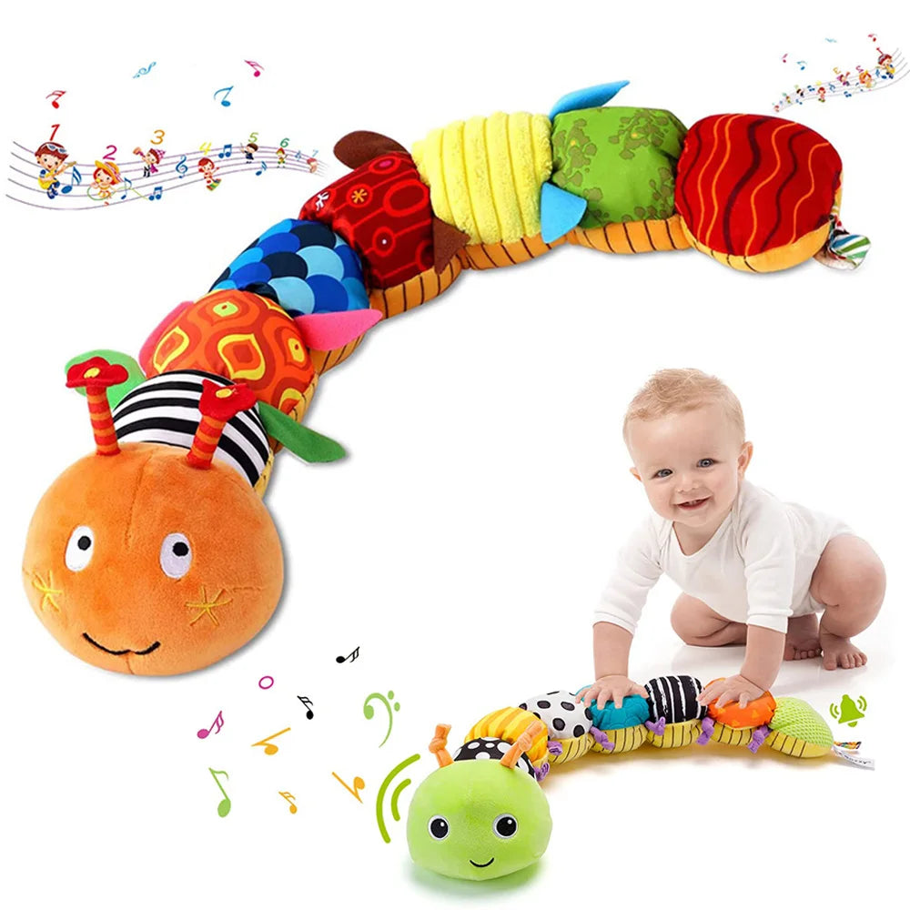 Musical Caterpillar Worm Soft Infant Plush Toy – Interactive & Developmental Toy