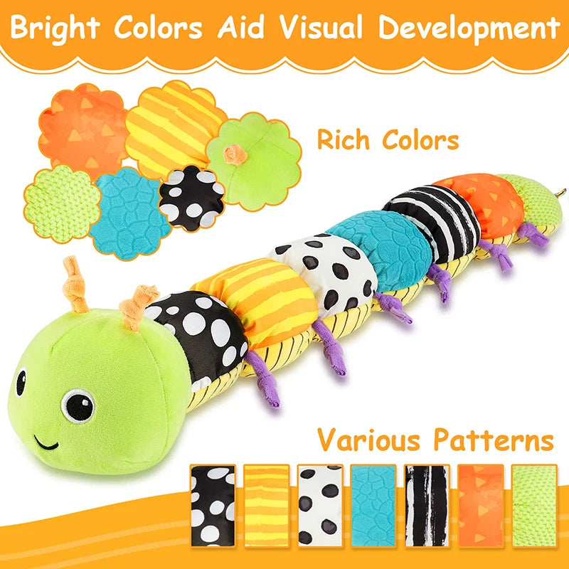 Musical Caterpillar Worm Soft Infant Plush Toy – Interactive & Developmental Toy