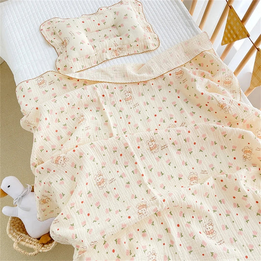 2-Layer Muslin Swaddle Blanket – Soft & Breathable Cotton Wrap
