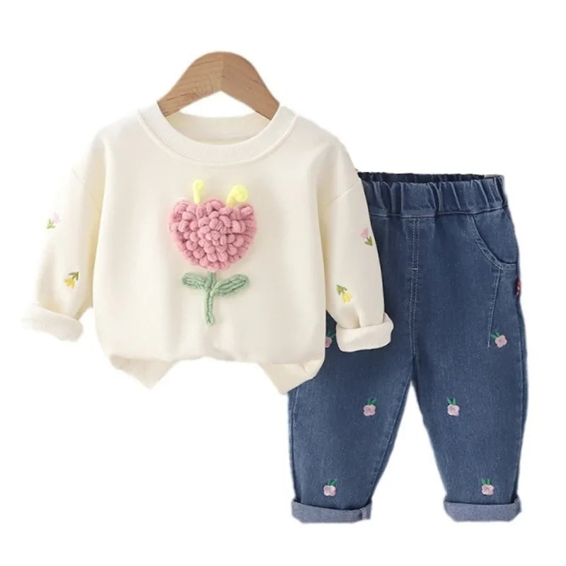 Spring & Autumn Baby Girls Outfit – Soft, Stylish & Comfy